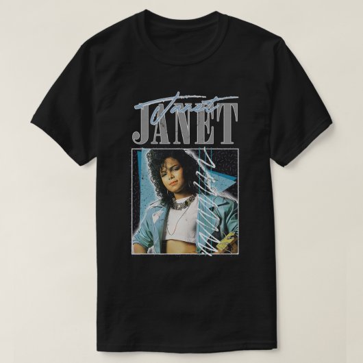 Janet 80s esthetisch retro ventilator ontwerp t-shirt (Design voorkant)