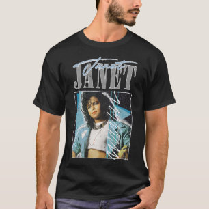 Janet 80s esthetisch retro ventilator ontwerp t-shirt