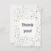 Janet Confetti Waterverf Stippen Bedankt Card (Voorkant)