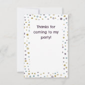 Janet Confetti Waterverf Stippen Bedankt Card (Achterkant)