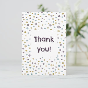 Janet Confetti Waterverf Stippen Bedankt Card
