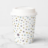 Janet Confetti Waterverf Stippen Paper Cup Papieren Bekers (Links)