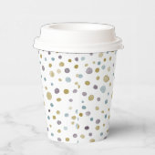 Janet Confetti Waterverf Stippen Paper Cup Papieren Bekers (Rechts)