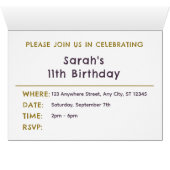 Janet Confetti Waterverf Stippen Verjaardag Uitnod (Binnen Horizontaal (Onder))