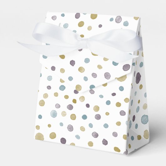 Janet Confetti Waterverf Stippen voorkeursbox Bedankdoosjes (Voorkant Zijde)