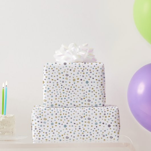 Janet Confetti Waterverf Stippen Wrapping Paper Cadeaupapier (Feestgeschenken)