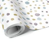 Janet Confetti Waterverf Stippen Wrapping Paper Cadeaupapier (Rol Hoek)