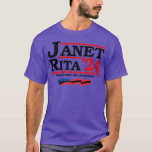 Janet en Rita voor 2024 Here Come The Grannies T-shirt