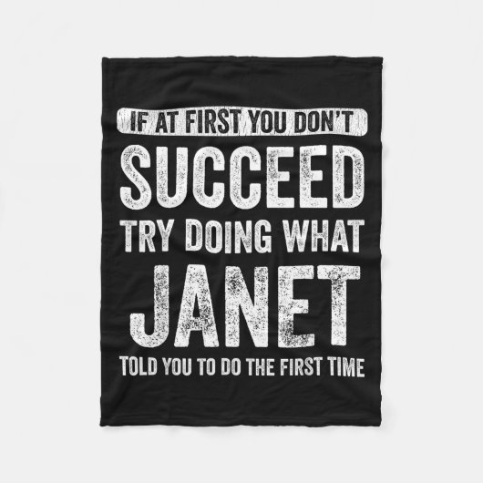Janet If At First You Don't Succeed Try Doing What Fleece Deken (Voorkant)