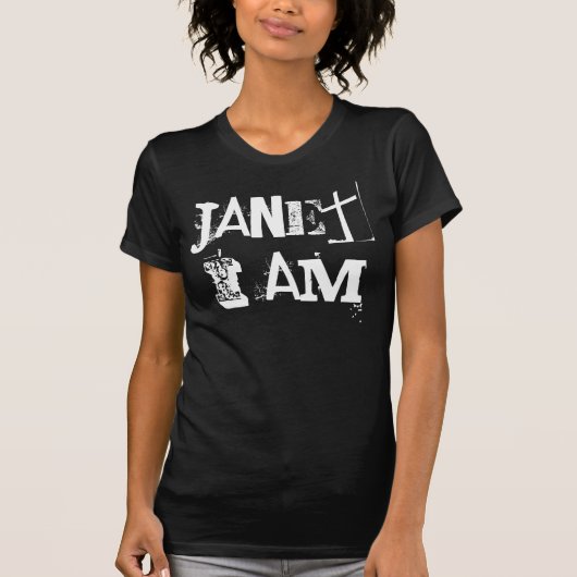 Janet ik ben Jan Ik ben niet zwart en wit. T-shirt (Voorkant)