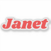 Janet Sticker (Voorkant)