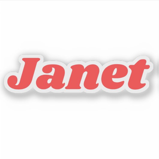 Janet Sticker (Voorkant)