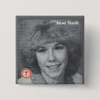 Janet Tkacik Vierkante Button 5,1 Cm