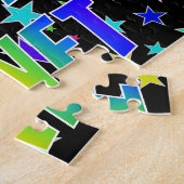 "JANET" Voornaam, geun "HAPPY BIRTHDAY" Legpuzzel (Zijkant)