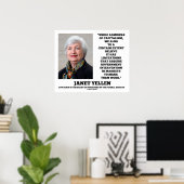 Janet Yellen Admirers Capitalism Govt intervention Poster (Thuiskantoor)
