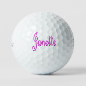 "Janette" Roze Tweekleurige Janette Naam, Golfballen (Voorkant)