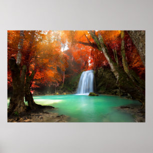 Jangle Landscape   Kanchanaburi, Thailand Poster