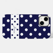 Janice - Cute Polka dots with Jouw naam - Case-Mate iPhone Case (Achterkant (horizontaal))