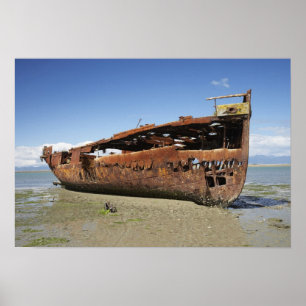 Janie Seddon-scheepswrak, Motueka, Nelson Poster