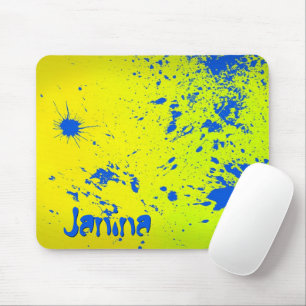 Janina Sjabloon voor Jouw naam Ink Blot Sred Muismat