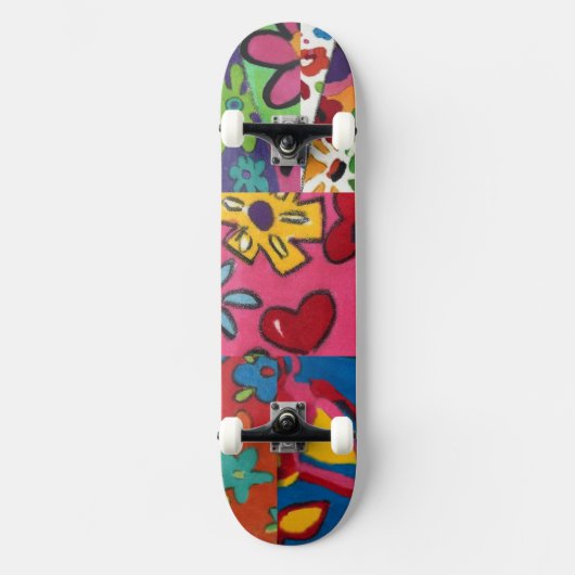 Janina's Bloemstukwerk Skateboard (Voorkant)