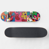 Janina's Bloemstukwerk Skateboard (Horizontaal)
