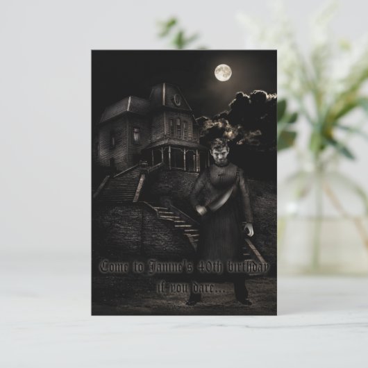 Janine 40th Birthday Kaart (Staand voorkant)