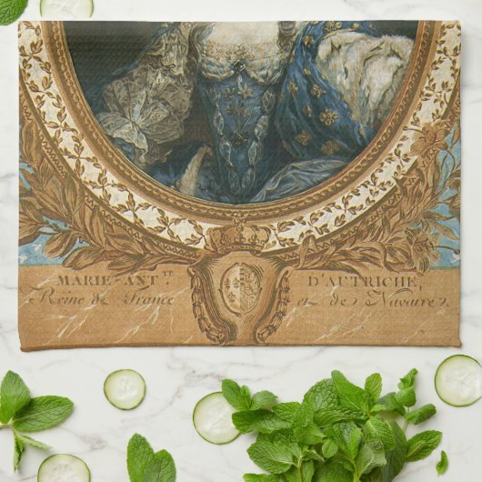 Janinet Portret van Marie-Antoinette Fine Art Theedoek (Gevouwen)