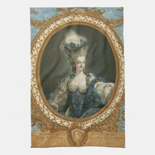 Janinet Portret van Marie-Antoinette Fine Art Theedoek (Verticaal)