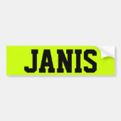 JANIS BUMPERSTICKER (Voorkant)