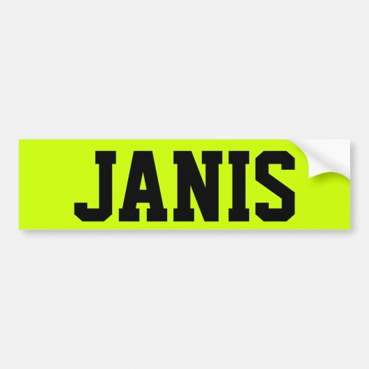 JANIS BUMPERSTICKER (Voorkant)