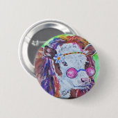 Janis Cow Ronde Button 5,7 Cm (Voorkant /achterkant)