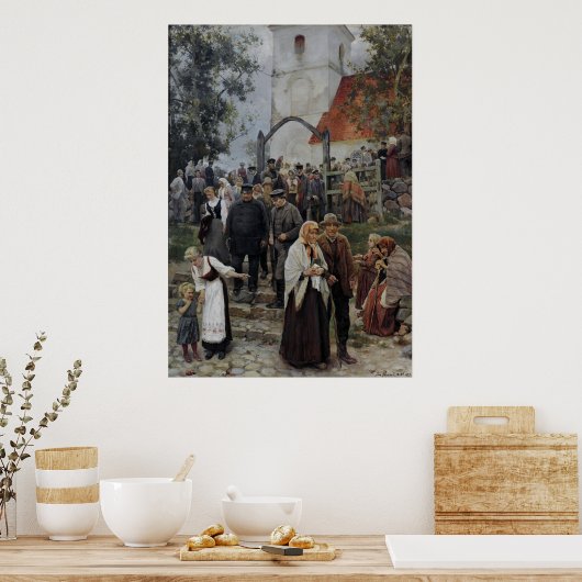 Janis Rozentals na de kerk Poster (Keuken)