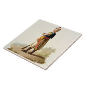 Janissary uit 'Costumes of the Various Nations', Tegeltje (Zijkant)