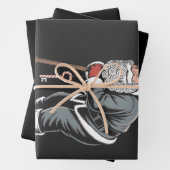 Janitor Claus Santa Christmas Custodian Xmas Inpakpapier Vel (In situ)