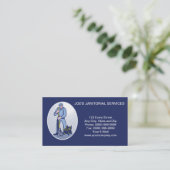 Janitor Cleaner Janitorial Services Visitekaartje (Staand voorkant)