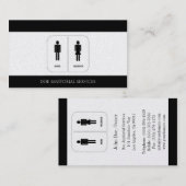 Janitor/Custodian/Maid Black/Platinum Visitekaartje (Voorkant / Achterkant)