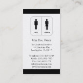 Janitor/Custodian/Maid Black/Platinum Visitekaartje (Achterkant)