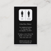 Janitor/Custodian/Maid Service B/W Visitekaartje (Achterkant)