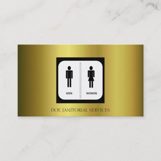 Janitor Custodian Maid Service Visitekaartje (Voorkant)