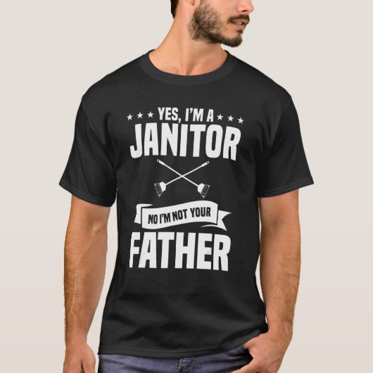 Janitor Father Custodian Dad Cleaner Caretaker Fat T-shirt (Voorkant)