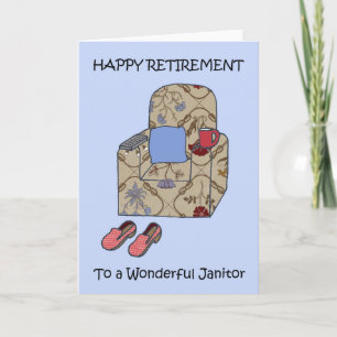 Janitor Happy Retirement Kaart