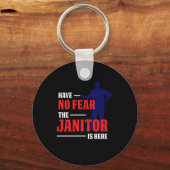 Janitor is hier Cadeaubon voor schoonmaakservice Sleutelhanger (Voorkant)