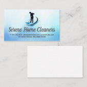 Janitor Mopping-Logo | Huisschoonmaaksters Visitekaartje (Voorkant / Achterkant)