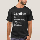 Janitor Noun Definition Facility Manager ambachtsm T-shirt (Voorkant)