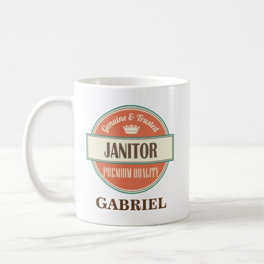 Janitor Personalized Kantoor Mok Gift (Links)
