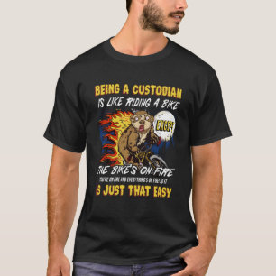 Janitor school bewaarder school conciërge grappige t-shirt