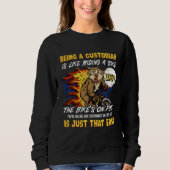 Janitor school custodian school janitor funny cust trui (Voorkant)