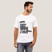 Janitor T-Shirt Gift/Cadeau, Funny Quote (Voorkant volledig)