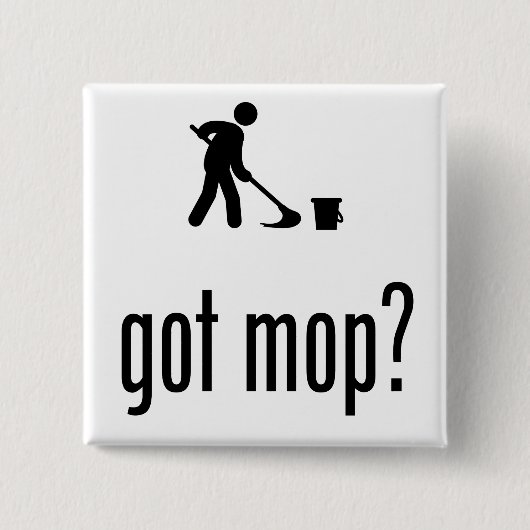 Janitor Vierkante Button 5,1 Cm (Voorkant)